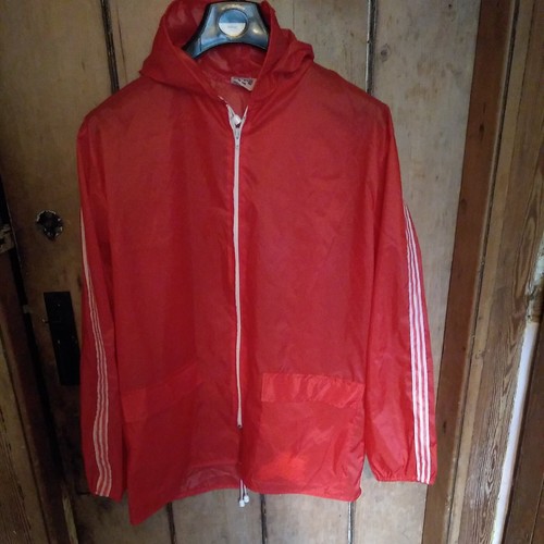 Vintage red nylon mac medium - red,