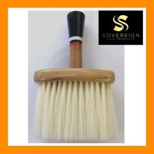 Hairdressers Barbers Neck Brush Duster Wooden Handle Soft Bristle SOVEREIGN HAIR