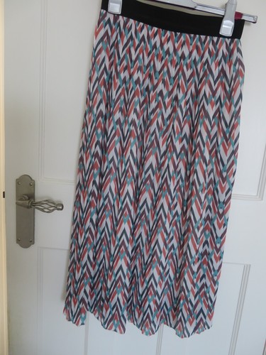Pleated skirt white - pleated,