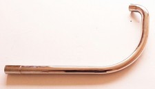 Exhaust Pipe, Triumph T20 Tiger Cub Low Level Chrome E3257 No Locate Peg UK Made