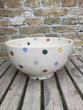 Emma Bridgewater Large Mixing Bowl Polka Dot, discontinued, hairline in bowl.