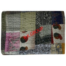 Patola Printed Indian Cotton  Bedspread Bedding Throw Blanket Lots Kantha Quilt