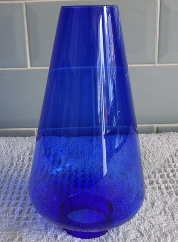 Vintage blue glass - ~, lamp