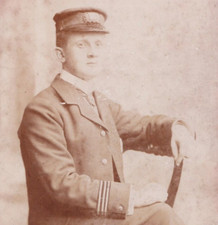 Cabinet Card Photo Man Sailor Merchant Navy / Ship Worker Turnbull Scotland 1898
