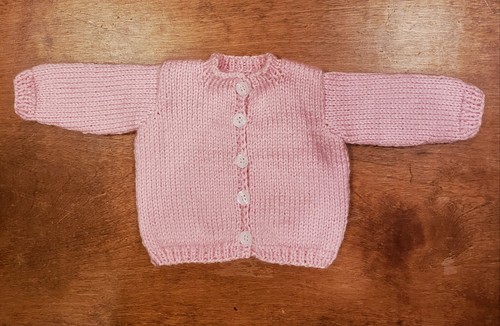 Hand knit doll sweater - knit,