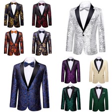 Mens Suit Floral Paisley