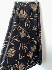 Silk Bohemian Skirt Long Black