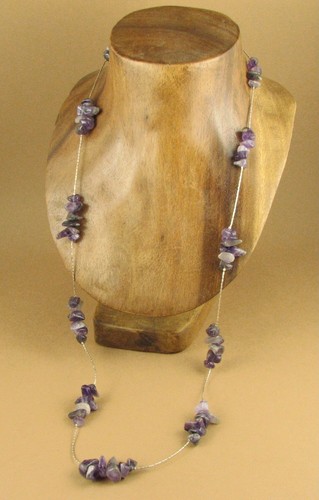 Amethyst and silver long