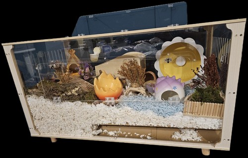 Puff whisker hamster cage - &,
