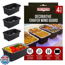 4-Pack Chafer Wind Guard Cover for Chafing Dish - Flame Retardant
