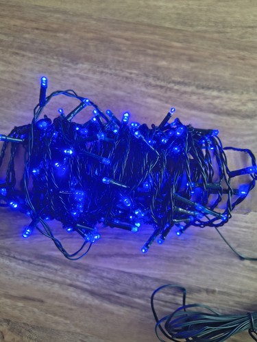 Christmas tree lights blue - christmas, led