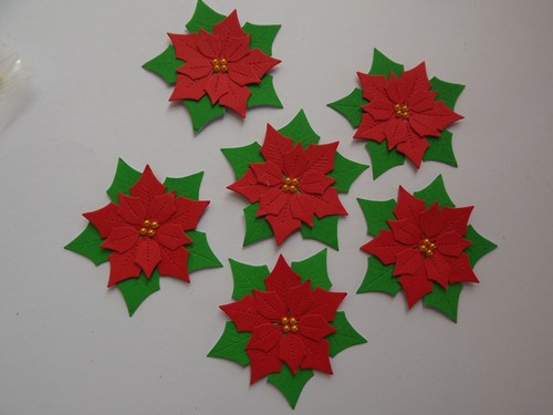 Die cuts poinsettia cut from - poinsettia,