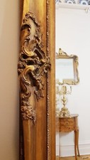Very Large Gold Mirror 2.42m x 1.81m Rococo Reproduction