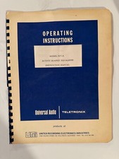 UREI Teletronix 527-A Active Graphic Equalizer Operating Instructions Manual