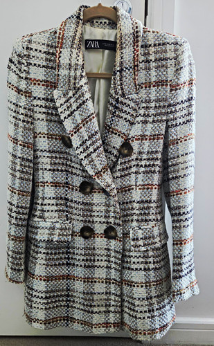 Zara womens tweed check - zara, double