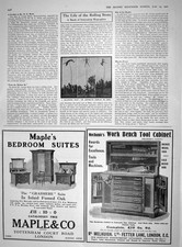 Old Print 1910 Acrobatic Display India Maples Bedroom Furniture Melhuish 20th