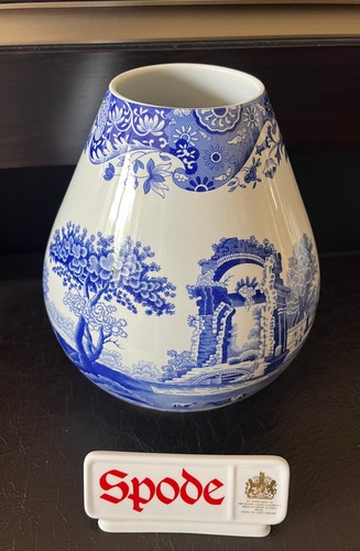 Spode blue italian vase pot - blue,