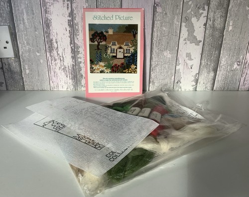 Thatch cottage embroidery kit - embroidery,