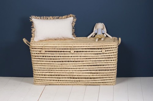 Wicker storage trunk with - storage,