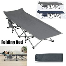 Single Folding Bed Reclining Sun Lounger Garden Camping Outdoor with Bag