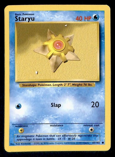 Staryu base set 1999 unlimited - staryu,