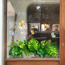 Window Cling Green Plant PVC