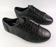Reiss Black Leather Trainers