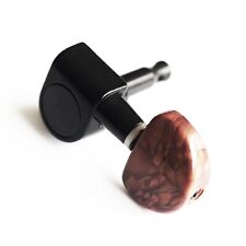 Guitar Anatomy Tuners for Les Paul, Acoustic Guitars–Black with Brown Pearl