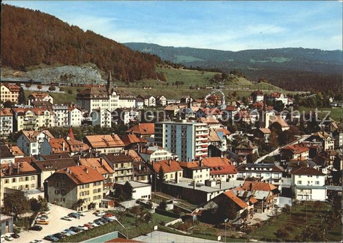Vallorbe town view - town,
