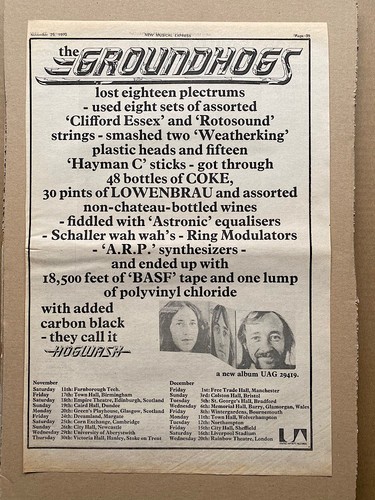 Groundhogs hogwash tour poster - groundhogs,