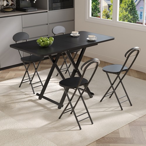 Foldable dining table chairs - table,