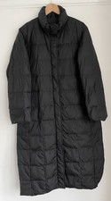 Lands End Quilted Long Maxi Down Filled Puffer Coat Jacket UK 10 12 Medium M