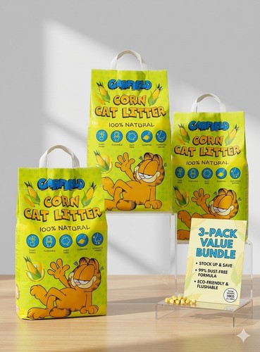 Garfield corn cat litter - x,