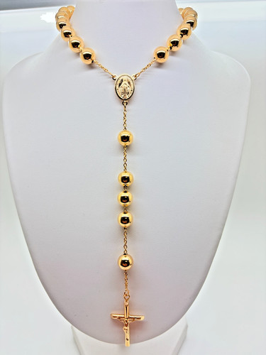 9ct yellow gold rosary - 9ct,