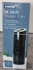 Status 14 Inch Tower Fan Black