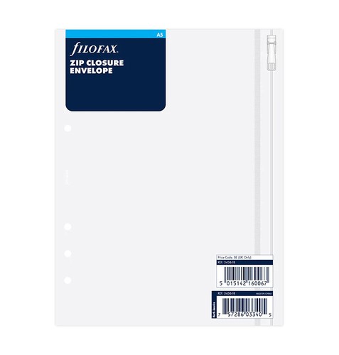 Filofax zip lock envelope - a5,