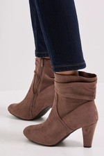 Dorothy Perkins Taupe Ankle Boots Womens Daywear Boots