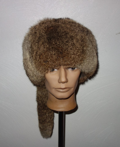 Rabbit fur hat real trapper - hat,
