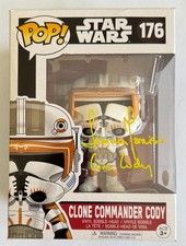 Funko Pop 176 AUTOGRAPHED by Temuera Morrison Clone Commander Cody