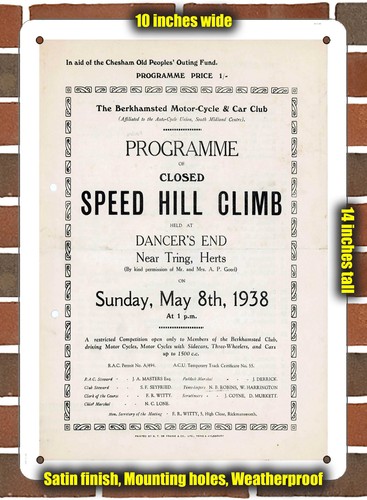 Metal sign 1938 - sign, end