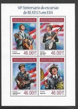 THE BEATLES STAMPS 50TH ANNIV SPECIAL SHEET ROCK POP MUSIC 2014 MNH