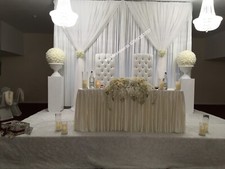 White cream posh throne chair - white/cream,