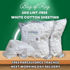 2kg White 100% Cotton Durable Lint-Free Polishing Cleaning Rags Wipers Cloths