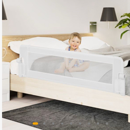 White baby bed rail - white, guard