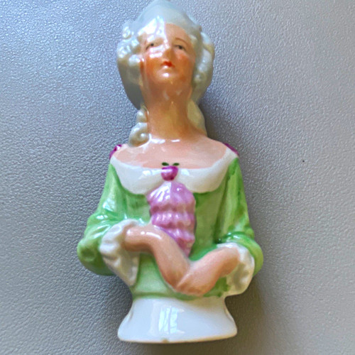 Antique porcelain half doll - porcelain,