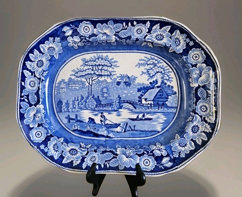 Victorian blue white serving - blue,