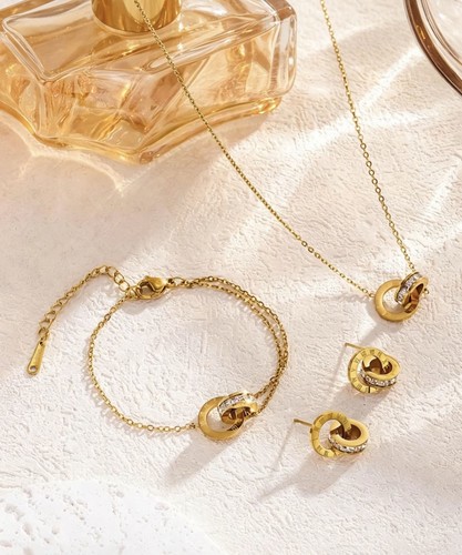 4pcs luxury gold plated - gold,