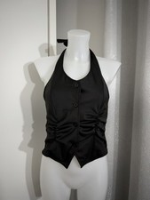 Black Halter Neck Waistcoat