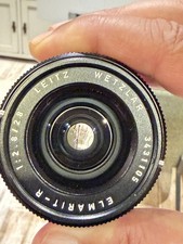 Leitz Wetzlar Elmarit-R 28mm F2.8 Leica R only Lens, with Lens Hood