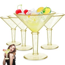 Giant Martini Plastic Glasses Large 48oz Acrylic Shrimp Cocktail Glasses Jumb...